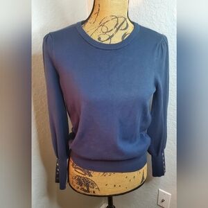 Philosophy Deep Blue Knit Top